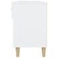 vidaXL Mueble zapatero madera contrachapada blanco brillo 102x35x55 cm