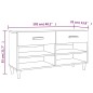 vidaXL Mueble zapatero madera contrachapada blanco brillo 102x35x55 cm
