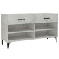 vidaXL Mueble zapatero madera contrachapada gris hormigón 102x35x55 cm vidaXL Mueble zapatero madera contrachapada gris hormigón 102x35x55 cm