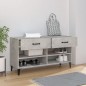 vidaXL Mueble zapatero madera contrachapada gris hormigón 102x35x55 cm vidaXL Mueble zapatero madera contrachapada gris hormigón 102x35x55 cm