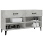 vidaXL Mueble zapatero madera contrachapada gris hormigón 102x35x55 cm vidaXL Mueble zapatero madera contrachapada gris hormigón 102x35x55 cm