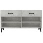 vidaXL Mueble zapatero madera contrachapada gris hormigón 102x35x55 cm vidaXL Mueble zapatero madera contrachapada gris hormigón 102x35x55 cm