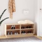 vidaXL Armario zapatero de madera maciza de pino 110x34x45 cm vidaXL Armario zapatero de madera maciza de pino 110x34x45 cm