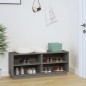 vidaXL Armario zapatero de madera maciza de pino gris 110x34x45 cm vidaXL Armario zapatero de madera maciza de pino gris 110x34x45 cm