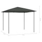 vidaXL Cenador gris antracita 3x3x2,6 m 160 g/m² vidaXL Cenador gris antracita 3x3x2,6 m 160 g/m²
