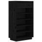 vidaXL Armario zapatero de madera maciza de pino negro 60x34x105 cm vidaXL Armario zapatero de madera maciza de pino negro 60x34x105 cm