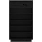 vidaXL Armario zapatero de madera maciza de pino negro 60x34x105 cm vidaXL Armario zapatero de madera maciza de pino negro 60x34x105 cm
