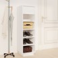 vidaXL Mueble zapatero de madera maciza de pino blanco 30x34x105 cm vidaXL Mueble zapatero de madera maciza de pino blanco 30x34x105 cm