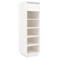 vidaXL Mueble zapatero de madera maciza de pino blanco 30x34x105 cm vidaXL Mueble zapatero de madera maciza de pino blanco 30x34x105 cm