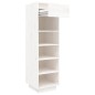 vidaXL Mueble zapatero de madera maciza de pino blanco 30x34x105 cm vidaXL Mueble zapatero de madera maciza de pino blanco 30x34x105 cm