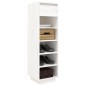 vidaXL Mueble zapatero de madera maciza de pino blanco 30x34x105 cm vidaXL Mueble zapatero de madera maciza de pino blanco 30x34x105 cm