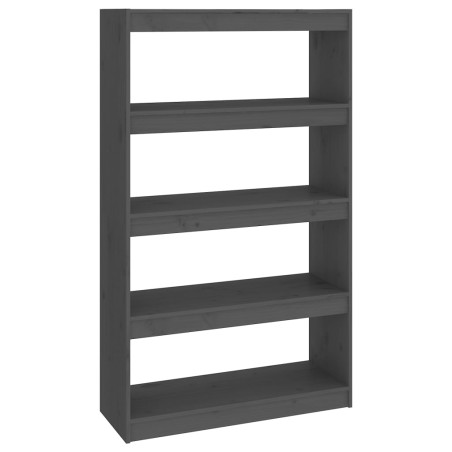 vidaXL Estantería/divisor de espacios madera pino gris 80x30x135,5 cm