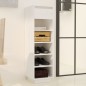 vidaXL Mueble zapatero de madera maciza de pino blanco 30x34x105 cm vidaXL Mueble zapatero de madera maciza de pino blanco 30x34x105 cm
