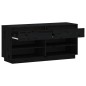 vidaXL Mueble zapatero de madera maciza de pino negro 110x34x52 cm vidaXL Mueble zapatero de madera maciza de pino negro 110x34x52 cm