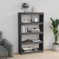 vidaXL Estantería/divisor de espacios madera pino gris 80x30x135,5 cm vidaXL Estantería/divisor de espacios madera pino gris 80x30x135,5 cm
