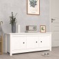 vidaXL Mueble zapatero de madera maciza de pino blanco 110x38x45,5 cm vidaXL Mueble zapatero de madera maciza de pino blanco 110x38x45,5 cm