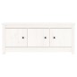 vidaXL Mueble zapatero de madera maciza de pino blanco 110x38x45,5 cm vidaXL Mueble zapatero de madera maciza de pino blanco 110x38x45,5 cm