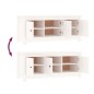 vidaXL Mueble zapatero de madera maciza de pino blanco 110x38x45,5 cm vidaXL Mueble zapatero de madera maciza de pino blanco 110x38x45,5 cm