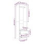 vidaXL Armario con cajones contrachapado roble ahumado 50x50x200 cm vidaXL Armario con cajones contrachapado roble ahumado 50x50x200 cm