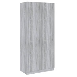 vidaXL Armario madera contrachapada gris Sonoma 90x52x200 cm