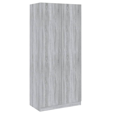 vidaXL Armario madera contrachapada gris Sonoma 90x52x200 cm