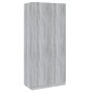vidaXL Armario madera contrachapada gris Sonoma 90x52x200 cm vidaXL Armario madera contrachapada gris Sonoma 90x52x200 cm