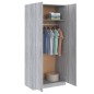 vidaXL Armario madera contrachapada gris Sonoma 90x52x200 cm vidaXL Armario madera contrachapada gris Sonoma 90x52x200 cm