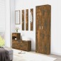 vidaXL Armario pasillo madera contrachapada roble ahumado 55x25x189 cm vidaXL Armario pasillo madera contrachapada roble ahumado 55x25x189 cm