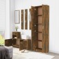 vidaXL Armario pasillo madera contrachapada roble ahumado 55x25x189 cm vidaXL Armario pasillo madera contrachapada roble ahumado 55x25x189 cm