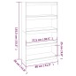 vidaXL Estantería/divisor de espacios madera pino gris 80x30x135,5 cm vidaXL Estantería/divisor de espacios madera pino gris 80x30x135,5 cm