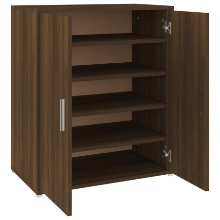 vidaXL Mueble zapatero madera contrachapada roble marrón 60x35x70 cm