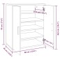 vidaXL Mueble zapatero madera contrachapada roble marrón 60x35x70 cm