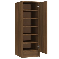 vidaXL Mueble zapatero madera contrachapada roble marrón 32x35x92 cm