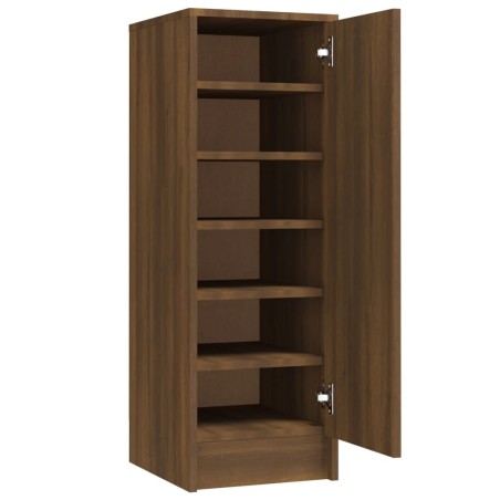 vidaXL Mueble zapatero madera contrachapada roble marrón 32x35x92 cm