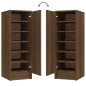 vidaXL Mueble zapatero madera contrachapada roble marrón 32x35x92 cm vidaXL Mueble zapatero madera contrachapada roble marrón 32x35x92 cm