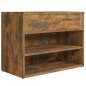 vidaXL Banco zapatero madera contrachapada roble ahumado 60x30x45 cm vidaXL Banco zapatero madera contrachapada roble ahumado 60x30x45 cm