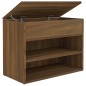 vidaXL Banco zapatero madera contrachapada roble marrón 60x30x45 cm vidaXL Banco zapatero madera contrachapada roble marrón 60x30x45 cm