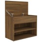 vidaXL Banco zapatero madera contrachapada roble marrón 60x30x45 cm vidaXL Banco zapatero madera contrachapada roble marrón 60x30x45 cm