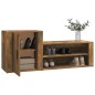 vidaXL Mueble zapatero madera contrachapada roble ahumado 130x35x54 cm