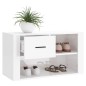 vidaXL Mueble zapatero madera contrachapada blanco brillo 80x35x45 cm