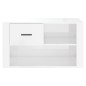 vidaXL Mueble zapatero madera contrachapada blanco brillo 80x35x45 cm