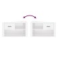 vidaXL Mueble zapatero madera contrachapada blanco brillo 80x35x45 cm