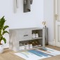 vidaXL Mueble zapatero madera contrachapada gris hormigón 80x35x45 cm