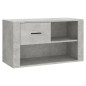 vidaXL Mueble zapatero madera contrachapada gris hormigón 80x35x45 cm