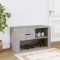vidaXL Mueble zapatero madera contrachapada gris hormigón 80x35x45 cm