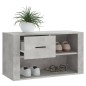 vidaXL Mueble zapatero madera contrachapada gris hormigón 80x35x45 cm