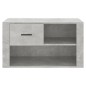 vidaXL Mueble zapatero madera contrachapada gris hormigón 80x35x45 cm
