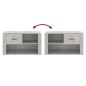 vidaXL Mueble zapatero madera contrachapada gris hormigón 80x35x45 cm