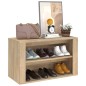 vidaXL Mueble zapatero madera contrachapada roble Sonoma 75x35x45 cm vidaXL Mueble zapatero madera contrachapada roble Sonoma 75x35x45 cm