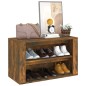 vidaXL Mueble zapatero madera contrachapada roble ahumado 75x35x45 cm vidaXL Mueble zapatero madera contrachapada roble ahumado 75x35x45 cm